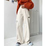 ヘビーツイル&デニムダメージストレートパンツ | moment+ | 詳細画像9 