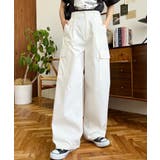 タック入りセミワイドカーゴパンツ | moment+ | 詳細画像23 