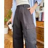 タック入りセミワイドカーゴパンツ | moment+ | 詳細画像4 