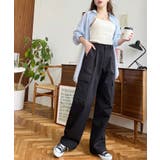 タック入りセミワイドカーゴパンツ | moment+ | 詳細画像5 