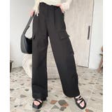 タック入りセミワイドカーゴパンツ | moment+ | 詳細画像7 