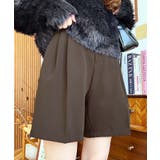 ブラウン | センタープレスツータックショートパンツ | moment+