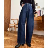 インディゴブルー | カーブデニム | moment+