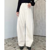 アイボリー | カーブデニム | moment+