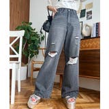 クラッシュダメージデニムパンツ | moment+ | 詳細画像13