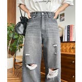 クラッシュダメージデニムパンツ | moment+ | 詳細画像16