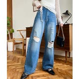 クラッシュダメージデニムパンツ | moment+ | 詳細画像21