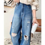 クラッシュダメージデニムパンツ | moment+ | 詳細画像23