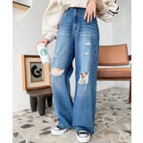 クラッシュダメージデニムパンツ | moment+ | 詳細画像24