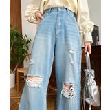 クラッシュダメージデニムパンツ | moment+ | 詳細画像27