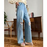 クラッシュダメージデニムパンツ | moment+ | 詳細画像29