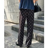 リネンライクドットプリントウエストリボンパンツ | moment+ | 詳細画像28 