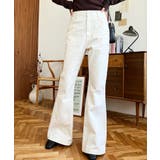 デニム＆ツイルフレアパンツ | moment+ | 詳細画像10 