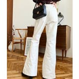 デニム＆ツイルフレアパンツ | moment+ | 詳細画像13 