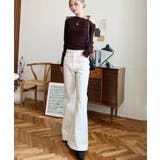 デニム＆ツイルフレアパンツ | moment+ | 詳細画像14 