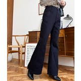 デニム＆ツイルフレアパンツ | moment+ | 詳細画像15 