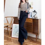 デニム＆ツイルフレアパンツ | moment+ | 詳細画像20 