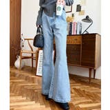 デニム＆ツイルフレアパンツ | moment+ | 詳細画像22 