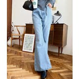 デニム＆ツイルフレアパンツ | moment+ | 詳細画像23 