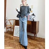 デニム＆ツイルフレアパンツ | moment+ | 詳細画像25 