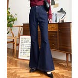 デニム＆ツイルフレアパンツ | moment+ | 詳細画像28 