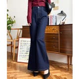 デニム＆ツイルフレアパンツ | moment+ | 詳細画像32 