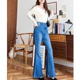 デニム＆ツイルフレアパンツ | moment+ | 詳細画像43 