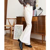 デニム＆ツイルフレアパンツ | moment+ | 詳細画像6 