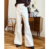 デニム＆ツイルフレアパンツ | moment+ | 詳細画像9 