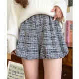 カラーツイードバルーンミニキュロット | moment+ | 詳細画像2 