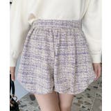 カラーツイードバルーンミニキュロット | moment+ | 詳細画像7 