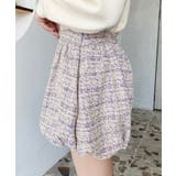 カラーツイードバルーンミニキュロット | moment+ | 詳細画像8 