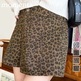 レオパード柄ラップ風ショートパンツ | moment+ | 詳細画像1