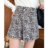 レオパード柄ラップ風ショートパンツ | moment+ | 詳細画像4