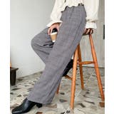 センタープレスツータックセミワイドチェックパンツ | moment+ | 詳細画像10