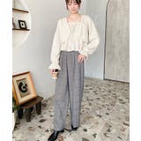 センタープレスツータックセミワイドチェックパンツ | moment+ | 詳細画像11