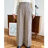 センタープレスツータックセミワイドチェックパンツ | moment+ | 詳細画像17