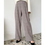 センタープレスツータックセミワイドチェックパンツ | moment+ | 詳細画像25