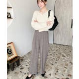 センタープレスツータックセミワイドチェックパンツ | moment+ | 詳細画像26