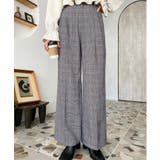 センタープレスツータックセミワイドチェックパンツ | moment+ | 詳細画像7