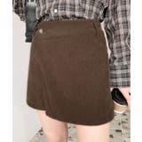 ブラウン | ラップ風コーデュロイショートパンツ | moment+