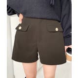 微起毛ウールライク金ボタンフラップショートパンツ | moment+ | 詳細画像14 