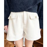 微起毛ウールライク金ボタンフラップショートパンツ | moment+ | 詳細画像8 