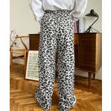 サイドレース切替レオパードスウェットパンツ | moment+ | 詳細画像10 