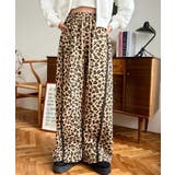 サイドレース切替レオパードスウェットパンツ | moment+ | 詳細画像12 