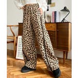 サイドレース切替レオパードスウェットパンツ | moment+ | 詳細画像15 