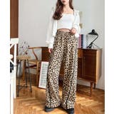 サイドレース切替レオパードスウェットパンツ | moment+ | 詳細画像18 