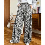 サイドレース切替レオパードスウェットパンツ | moment+ | 詳細画像8 