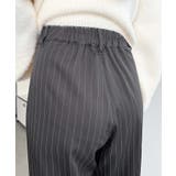 センタープレスツータックセミワイドストライプパンツ | moment+ | 詳細画像10 