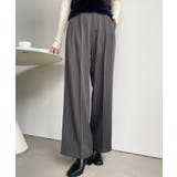 センタープレスツータックセミワイドストライプパンツ | moment+ | 詳細画像11 